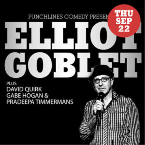 Stand-up Comedy: Elliot Goblet & Guests – Thursday 22 September – 7.30pm