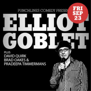 Stand-up Comedy: Elliot Goblet & Guests – Friday 23 September – 7.30pm